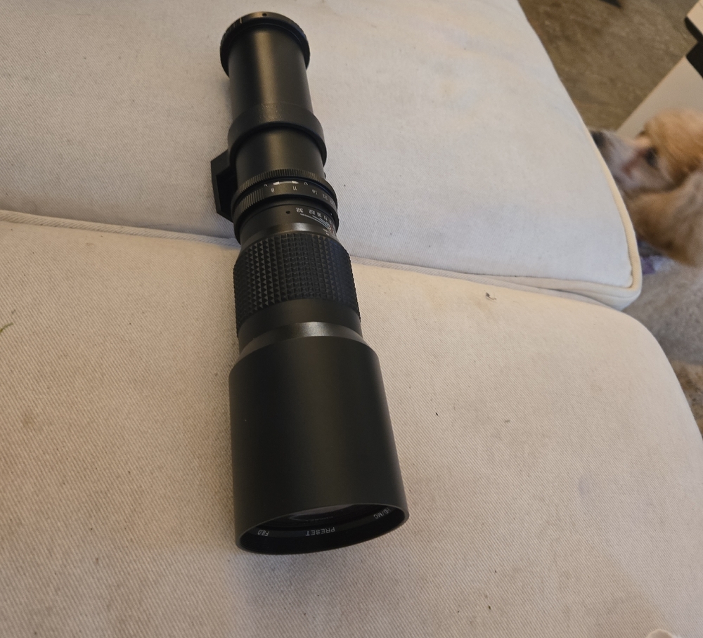 Premium Black Telephoto Camera Lens